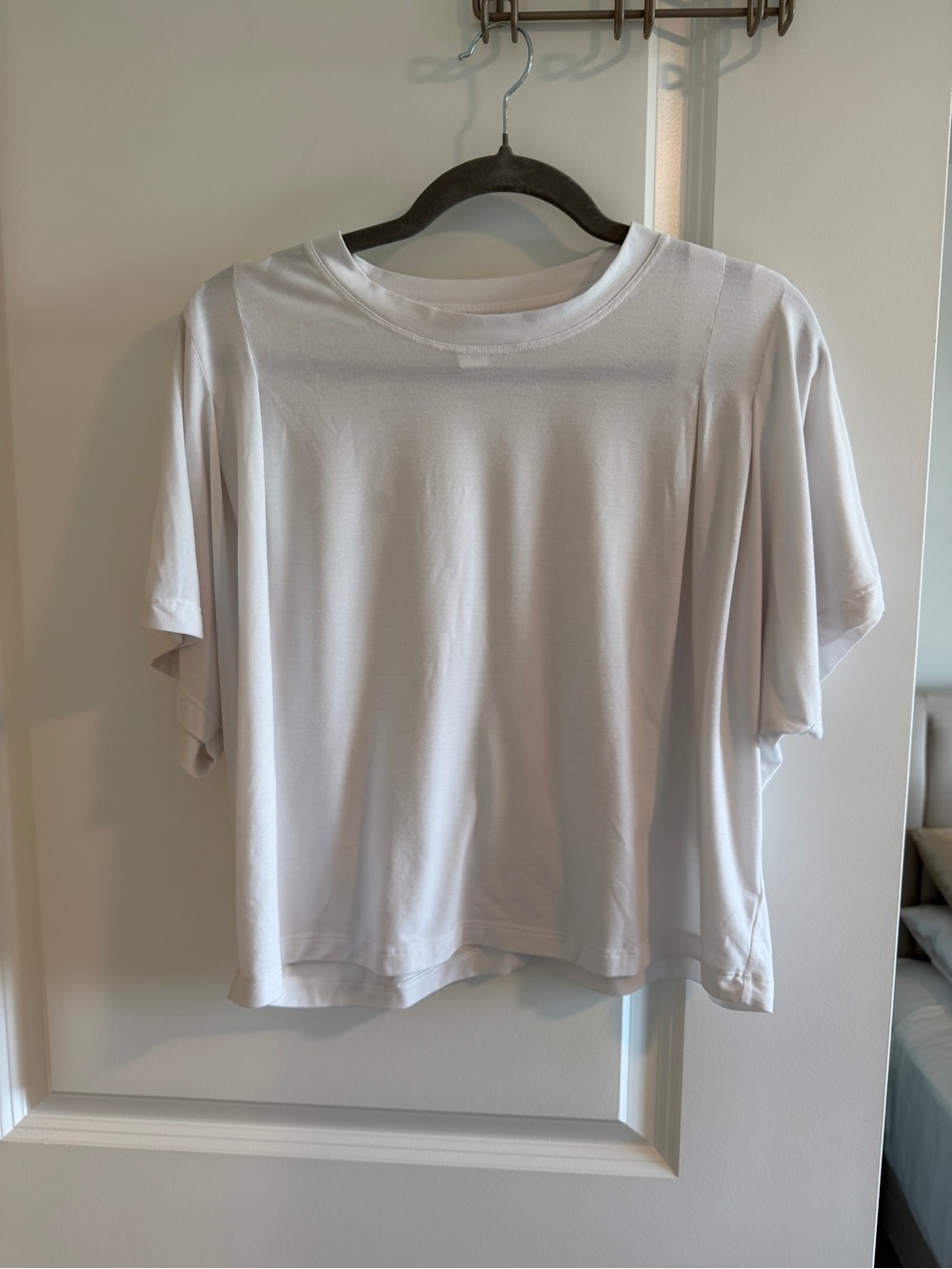 Athleta White Boxy Short Sleeve Crew Tee
